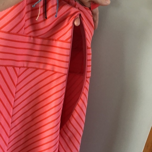 NEW Adrianna Papell Coral & Orange Striped Ottoman Size XL Fit and Flare Dress - Picture 11 of 16